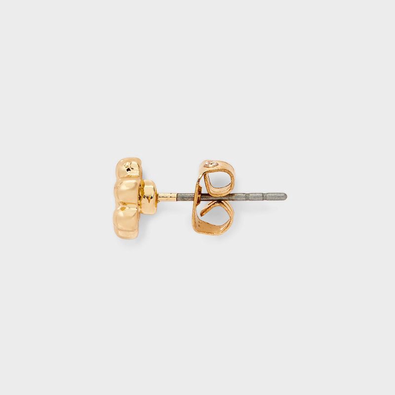 slide 3 of 3, Flower Rose Vine Hoop Earring Set 2pc - Wild Fable™ Gold/Red, 2 ct