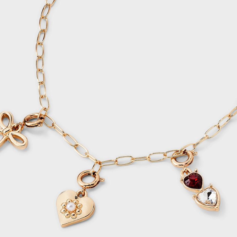 slide 4 of 4, Build Your Own Heart and Butterfly Charm Necklace - Wild Fable™ Gold, 1 ct