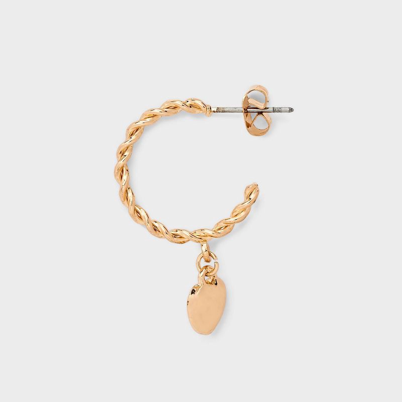 slide 3 of 3, Flower Bow and Heart Earring Set 30pc - Wild Fable™ Gold, 30 ct