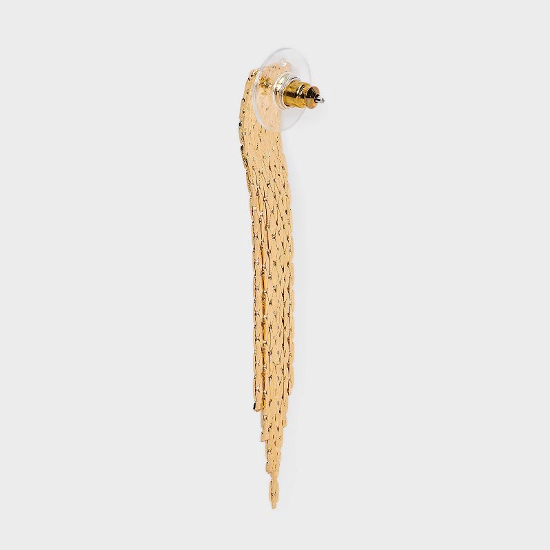 slide 3 of 3, Fringe Drop Earrings - A New Day™ Gold, 1 ct