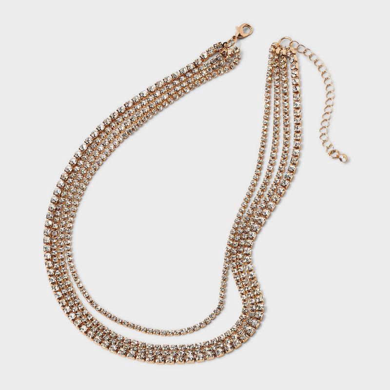slide 3 of 4, Cupchain Multi-Strand Necklace - A New Day™ Gold, 1 ct