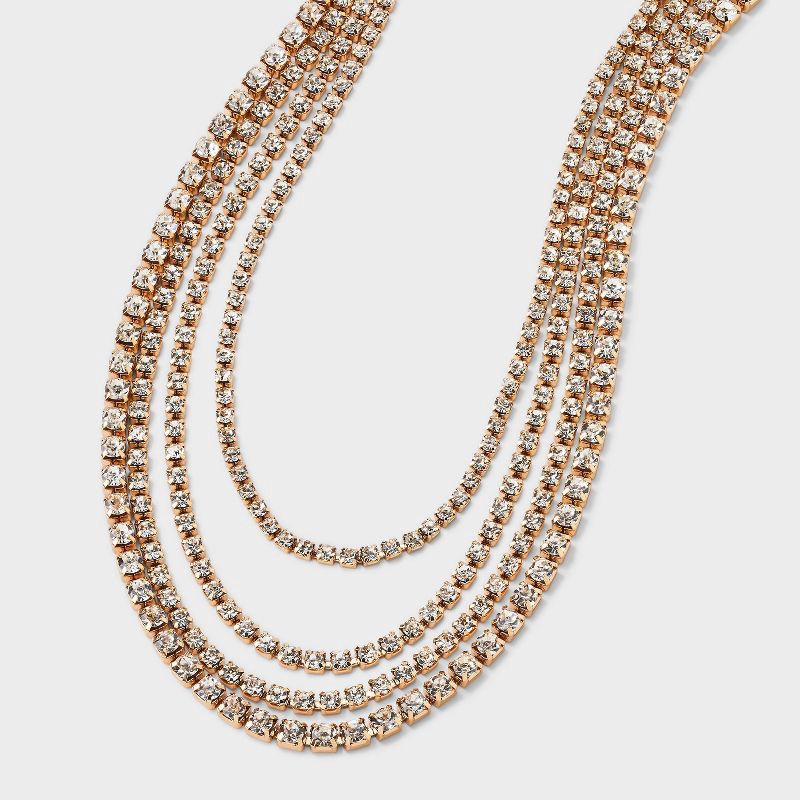 slide 1 of 4, Cupchain Multi-Strand Necklace - A New Day™ Gold, 1 ct