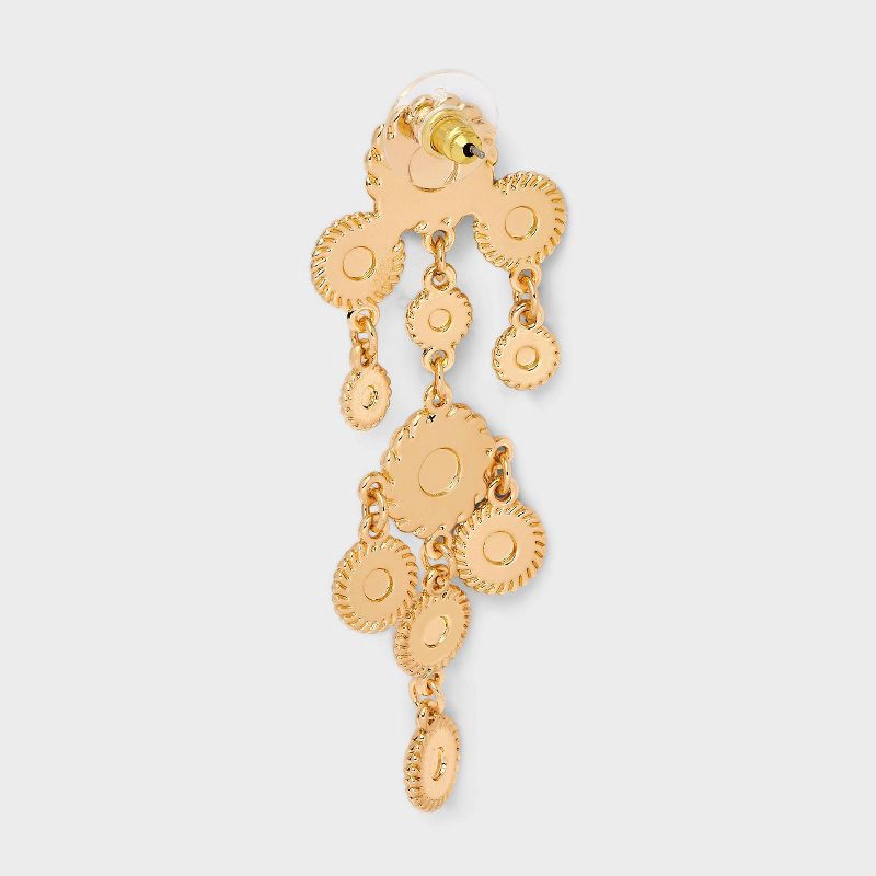 slide 3 of 3, Bead Chandelier Earrings - A New Day™ Gold, 1 ct