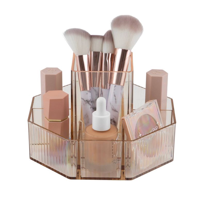 slide 3 of 4, Thinkspace Rotating Octagon Organizer Brown, 1 ct