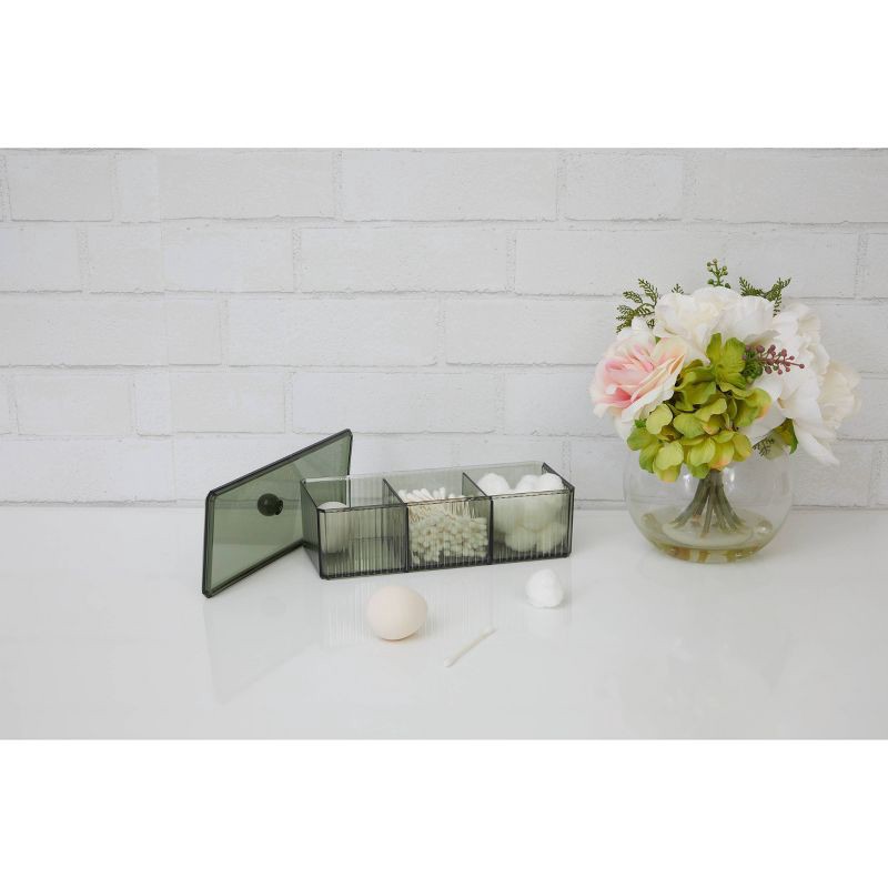 slide 3 of 6, Thinkspace 3 Compartment Storage Container with Lid Green, 1 ct