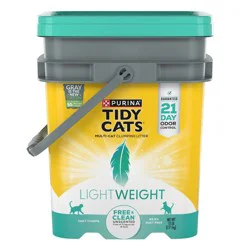 Tidy Cats Low Dust Clumping, Unscented and Lightweight Cat Litter - 17lbs: Clay Material, Odor Control, Use for Multiple Pets