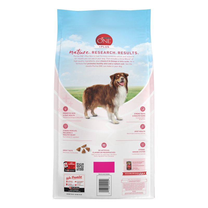 slide 2 of 9, Purina ONE Plus Seafood, Fish and Salmon Flavor Skin and Coat Dry Dog Food - 8lbs, 8 lb