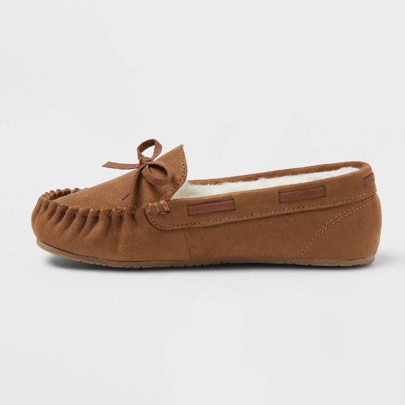 slide 2 of 4, Kids' Cadi Moccasin Slipper - Cat & Jack™ Brown 13, 1 ct