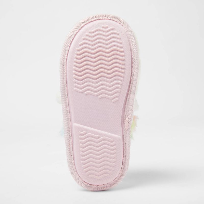 slide 4 of 4, Kids Unicorn Scuff Slipper - Cat & Jack™ Ivory 4-5, 1 ct
