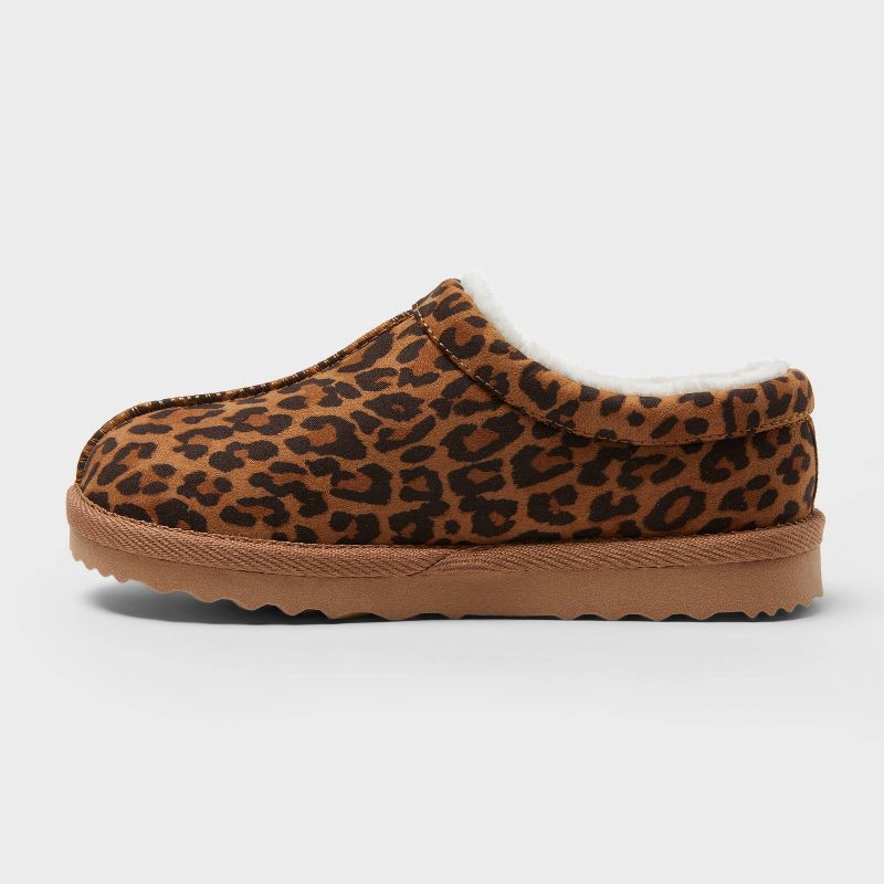 slide 2 of 4, Kids' Nola Clog Slippers - Cat & Jack™ Leopard Brown 3, 1 ct