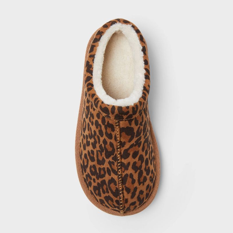 slide 3 of 4, Kids' Nola Clog Slippers - Cat & Jack™ Leopard Brown 3, 1 ct