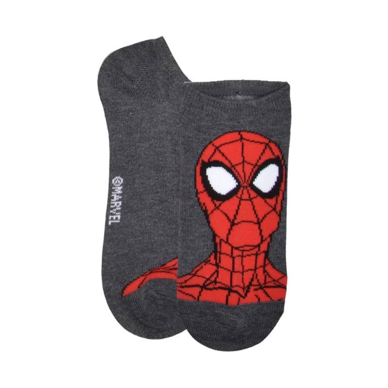 slide 6 of 6, Boys' Spider-Man No Show Socks - Red XS/S, 1 ct