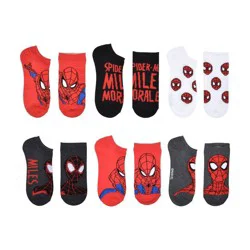 Boys' Spider-Man No Show Socks - Red M/L