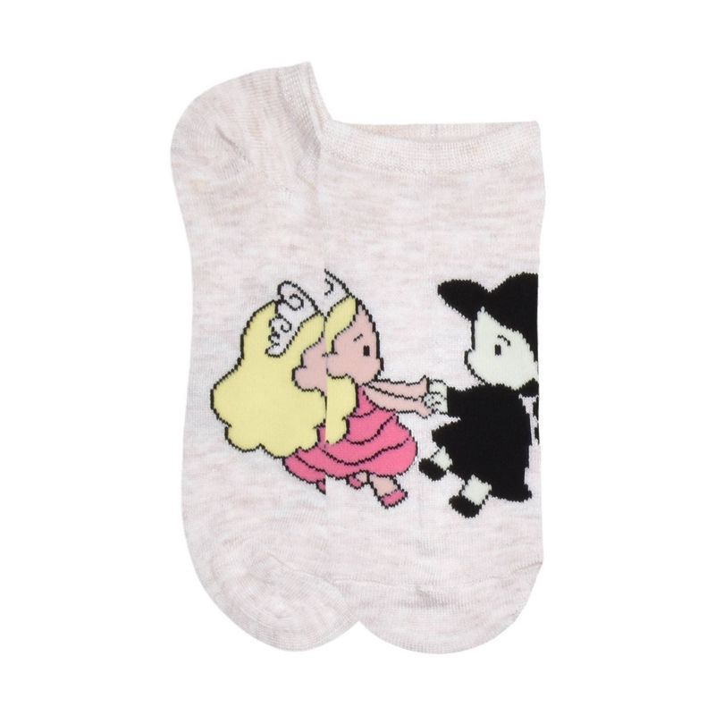 slide 3 of 6, Girls' Wicked No Show Socks - Ivory XS/S, 1 ct