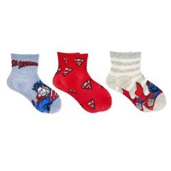 Boys' Warner Bros. Crew Superman Socks - Light Blue Denim M/L