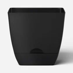 Car Seat Resin Square Self Watering Planter 10" Black - Room Essentials™
