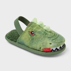 Toddler Dino Scuff Slipper - Cat & Jack™ Green 7T-8T
