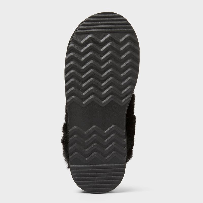 slide 4 of 4, Women's Sylvia Genuine Suede Scuff Slippers - Auden™ Dark Black 9, 1 ct