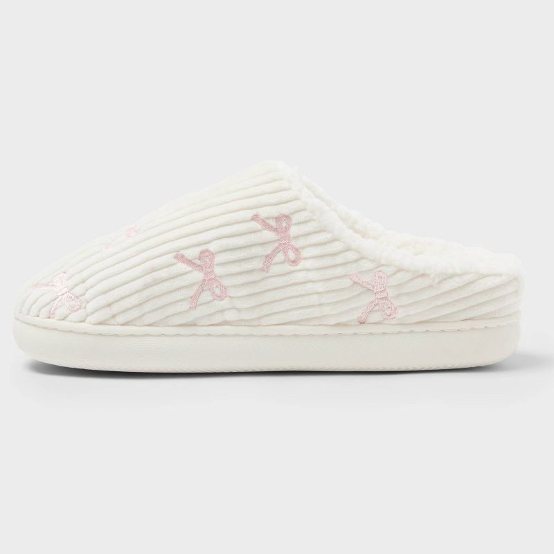 slide 2 of 4, Women's Shona Scuff Slippers - Wild Fable™ Cream L, 1 ct