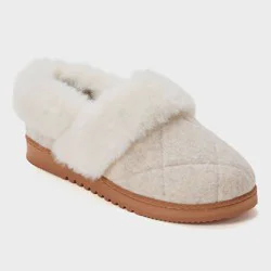 dluxe by dearfoams Women's June Loafer Slippers - Oatmeal L