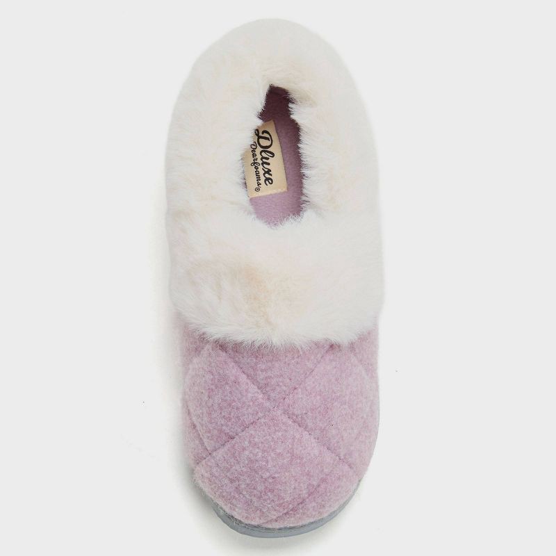 slide 3 of 6, dluxe by dearfoams Women's June Loafer Slippers - Lavender S, 1 ct
