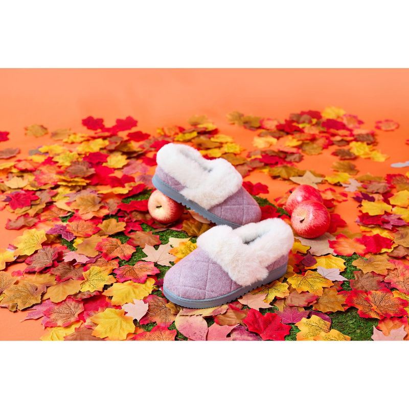 slide 6 of 6, dluxe by dearfoams Women's June Loafer Slippers - Lavender L, 1 ct