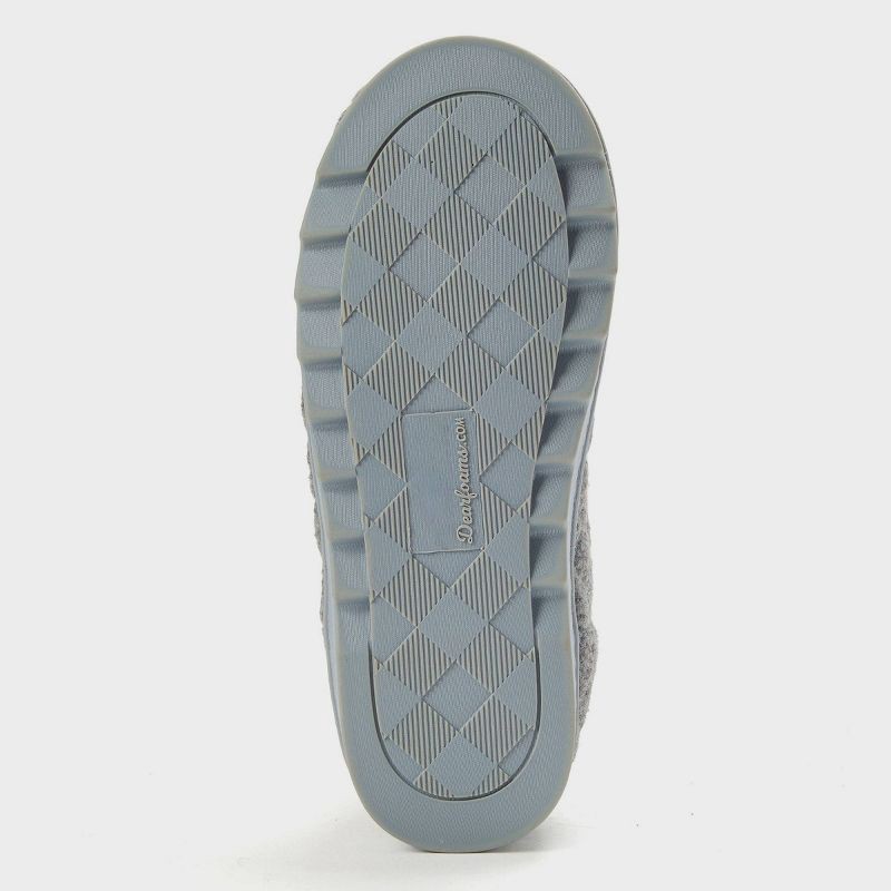 slide 4 of 5, dluxe by dearfoams Women's Bella Quilted Bootie Slippers - Gray L, 1 ct