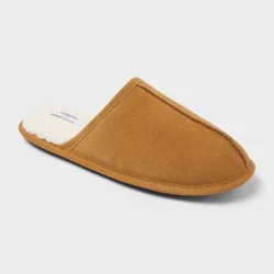 Men's Alex Genuine Suede Scuff Slippers - Goodfellow & Co™ Chestnut XL