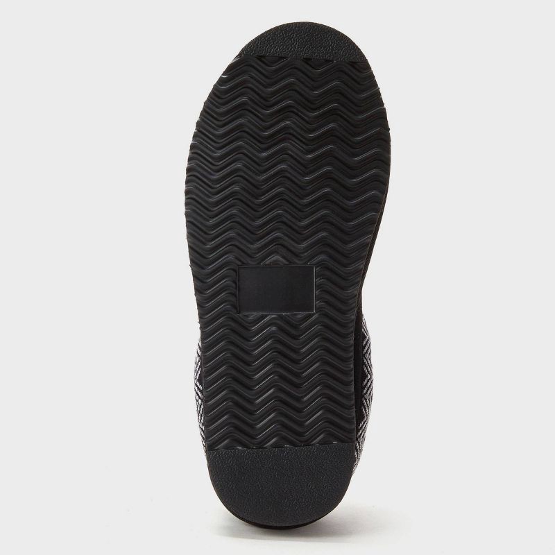 slide 4 of 6, dluxe by dearfoams Men's Lith Shearling Clog Slide Slippers - Taping Black 9, 1 ct