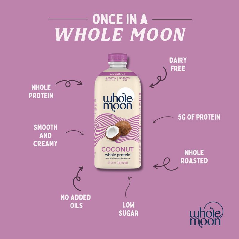 slide 5 of 7, Whole Moon Plant Based Coconut Milk - 42 fl oz, 42 fl oz