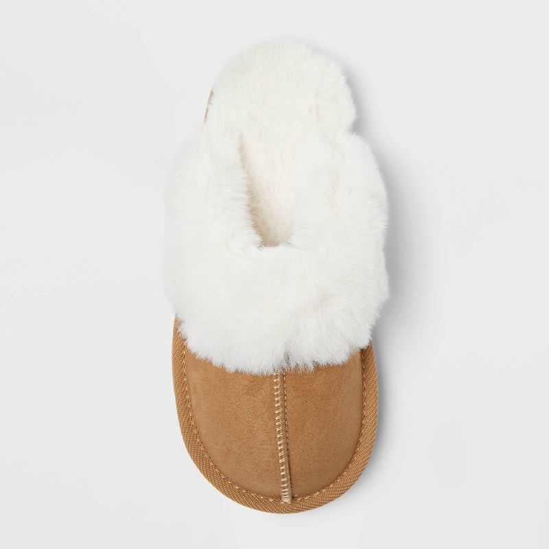 slide 3 of 4, Kids' Inez Scuff Slipper - Cat & Jack™ Brown 13, 1 ct
