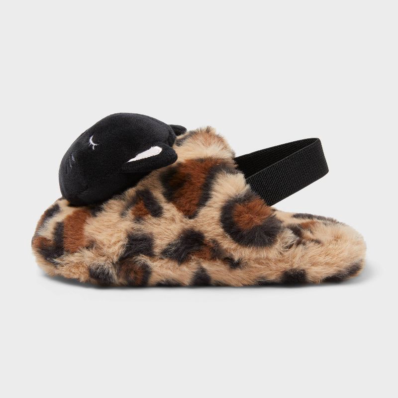 slide 2 of 4, Toddler Leopard Cat Scuff - Cat & Jack™ Brown 9T-10T, 1 ct