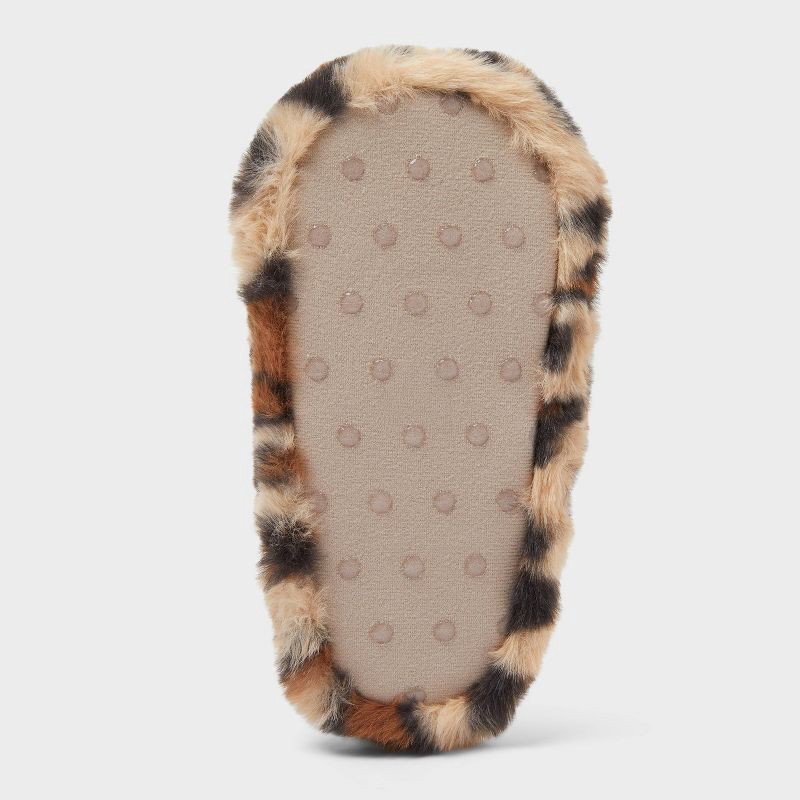 slide 4 of 4, Toddler Leopard Cat Scuff - Cat & Jack™ Brown 9T-10T, 1 ct