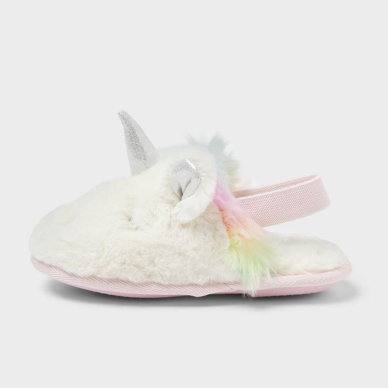 slide 2 of 4, Toddler Unicorn Scuff - Cat & Jack™ Ivory 7T-8T, 1 ct