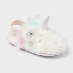 Toddler Unicorn Scuff - Cat & Jack™ Ivory 9T-10T