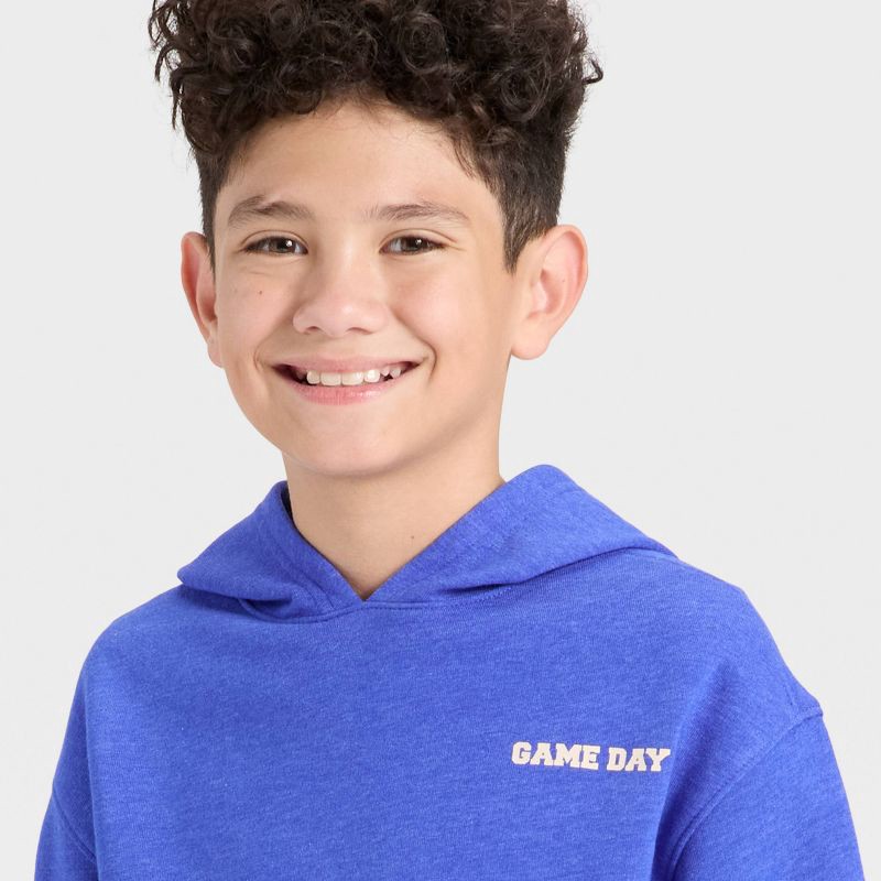 slide 2 of 4, Boys' Fleece Hoodie Sweatshirt - Cat & Jack™ Blue XS, 1 ct