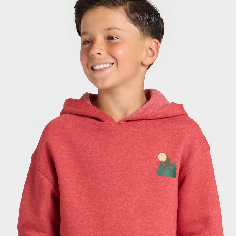 slide 2 of 4, Boys' Fleece Hoodie Sweatshirt - Cat & Jack™ Light Red L, 1 ct