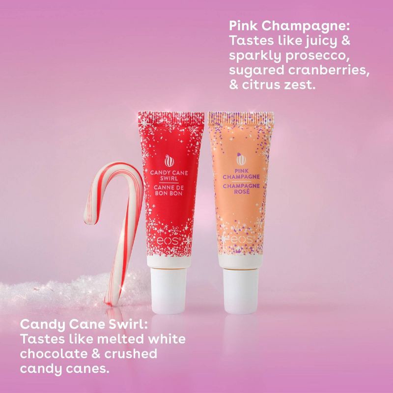 slide 3 of 6, eos Holiday Super Balm - Candy Cane Swirl & Pink Champagne - 0.7 fl oz/2pk, 0.7 fl oz, 2 ct