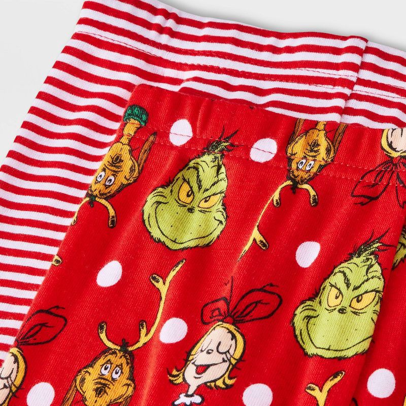 slide 4 of 4, The Grinch Toddler 4pc Grinch Long Sleeve Cotton Christmas Pajama Set - Red/Green 5T, 4 ct