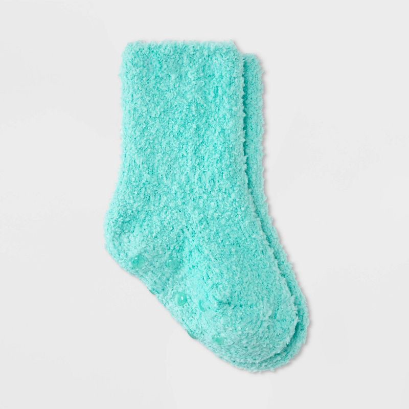 slide 3 of 4, Peanuts Toddler 2pc Snoopy Snuggly Soft Pajama Set with Socks - Aqua Blue 5T, 2 ct