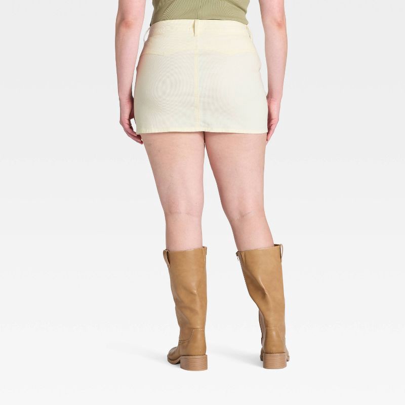 slide 4 of 4, Women's Corduroy Mini Skirt - Universal Thread™ Cream 14, 1 ct