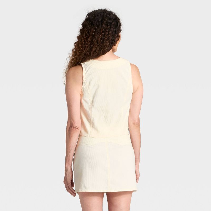 slide 2 of 3, Women's Corduroy Vest - Universal Thread™ Cream XL, 1 ct