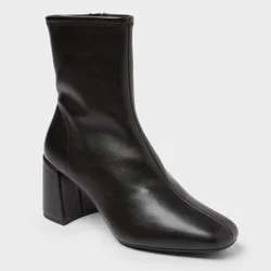 Women's Pippa High Shaft Heeled Boots - A New Day™ Black 11