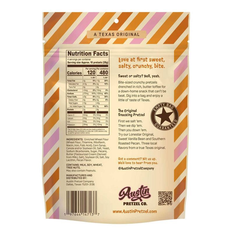 slide 3 of 4, AUSTIN PRETZEL CO Southern Roasted Pecan Pretzel - 4oz, 4 oz