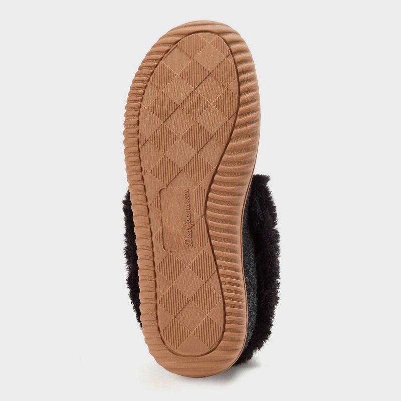 slide 4 of 6, dluxe by dearfoams Women's Alma Moccasin Slippers - Charcoal Gray XL, 1 ct