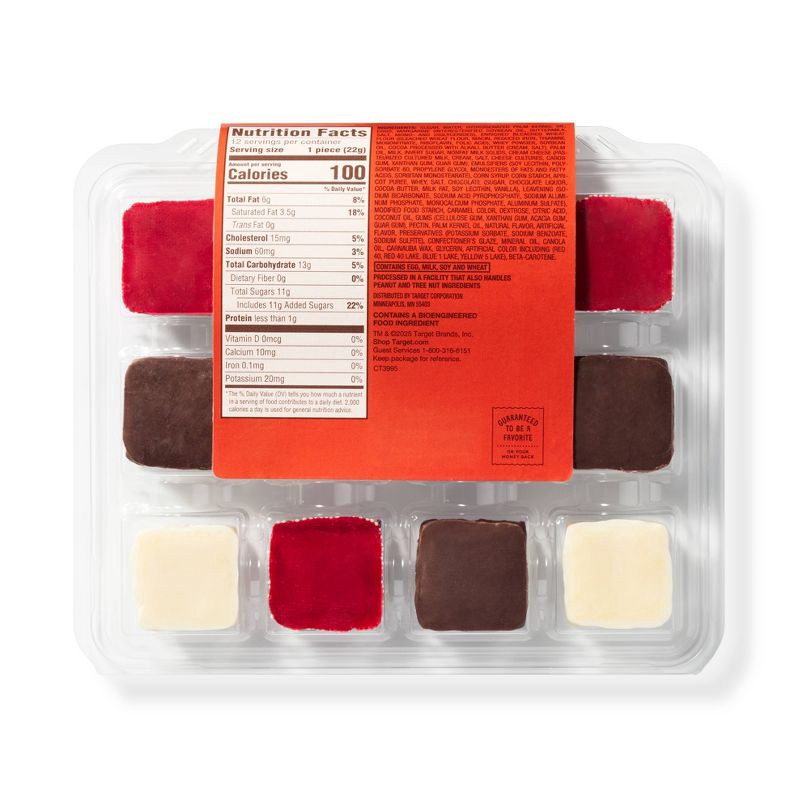 slide 2 of 3, Holiday Christmas Chocolate, Red Velvet & Vanilla Cake Bites - 9.5oz/12ct - Favorite Day™, 9.5 oz, 12 ct