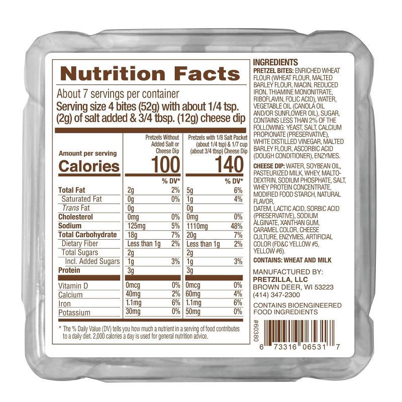 slide 2 of 5, Pretzilla Soft Pretzel Bites Tub with Nacho Dipping Sauce - 12.3oz, 12.3 oz