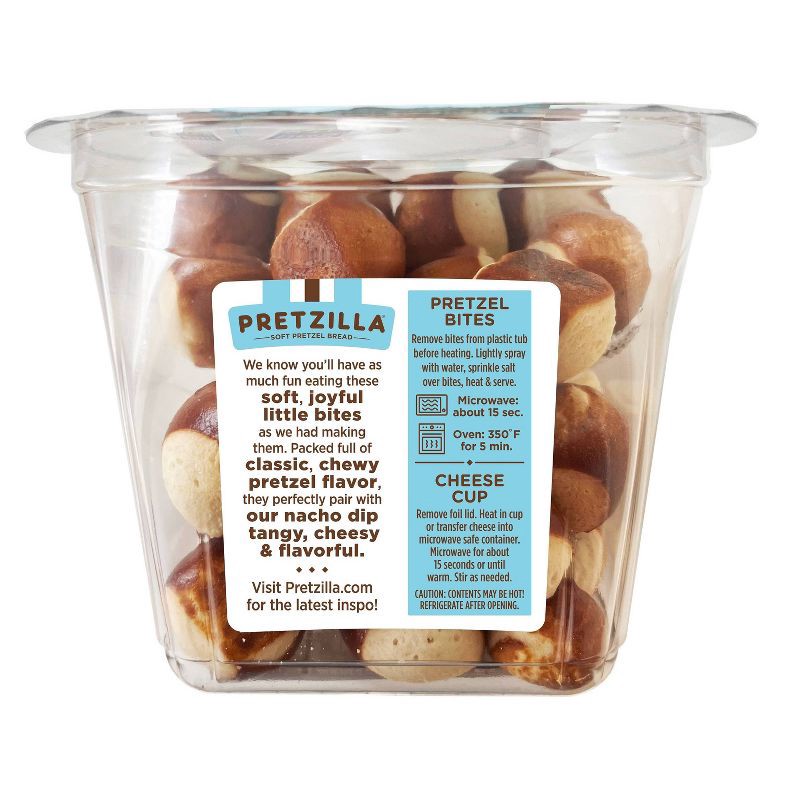 slide 4 of 5, Pretzilla Soft Pretzel Bites Tub with Nacho Dipping Sauce - 12.3oz, 12.3 oz