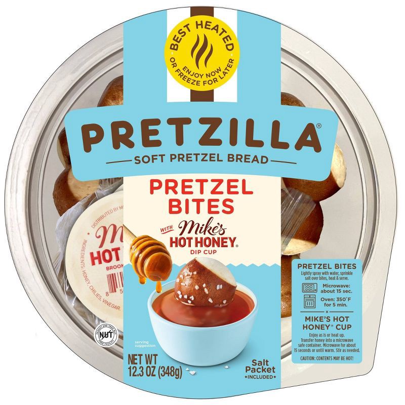 slide 5 of 5, Pretzilla Soft Pretzel Bites Tub Hot Honey Dipping Sauce - 12.3oz, 12.3 oz
