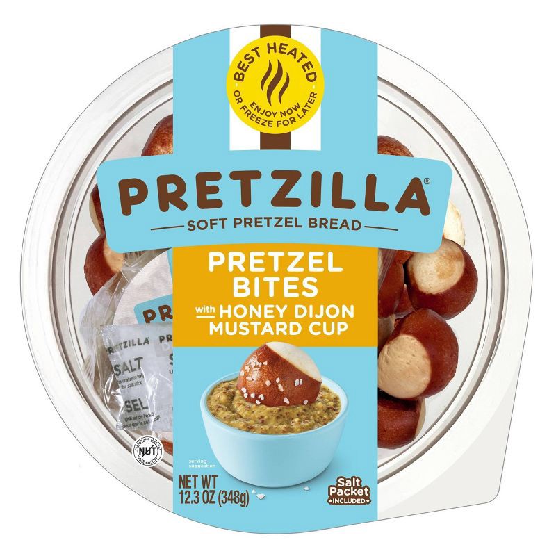 slide 5 of 5, Pretzilla Soft Pretzel Bites Tub with Honey Dijon Dipping Sauce - 12.03oz, 12.03 oz